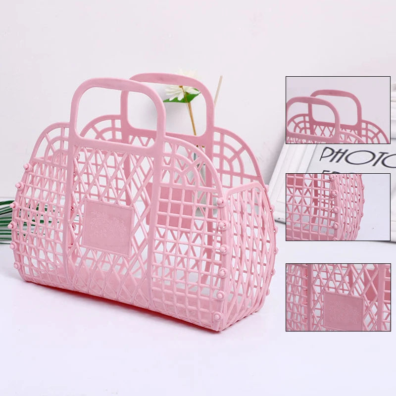 Shopping Basket Home Storage Organization Detachable Shower Plastic Qme