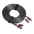 Aluminum alloy 2RCA to 2RCA lotus line AV four head rca binary amplifier audio cable Qme RCA 3m