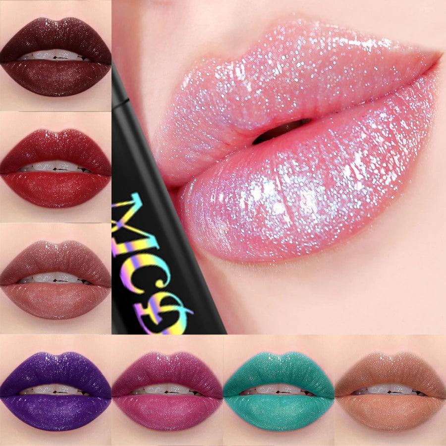 15 Glitter Lip Glaze Long Lasting Waterproof Liquid Lipstick Dewy Qme