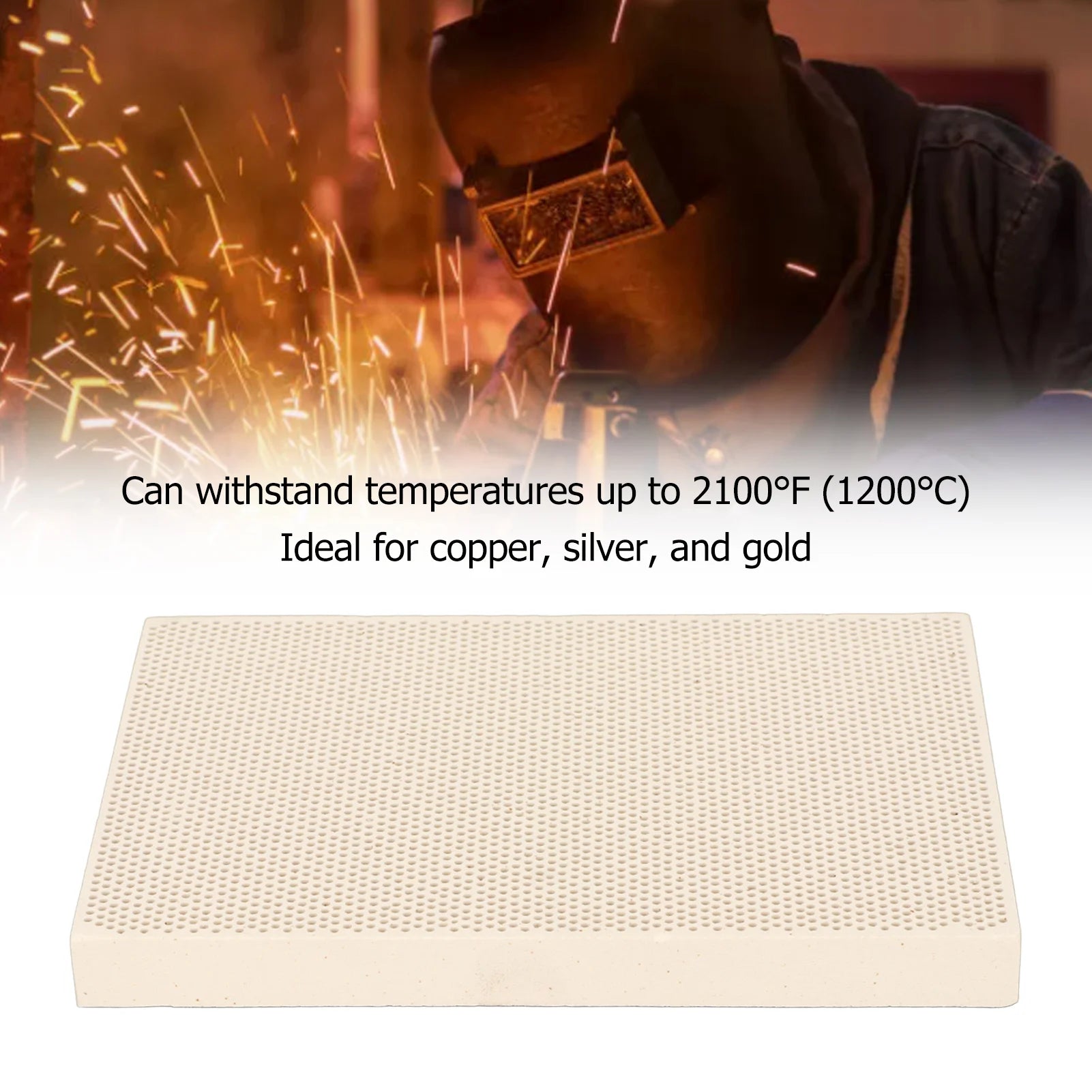 Ceramic Soldering Board High Temperature Resistant Welding Block Fireproof For Jewelry Soldering Board Qme