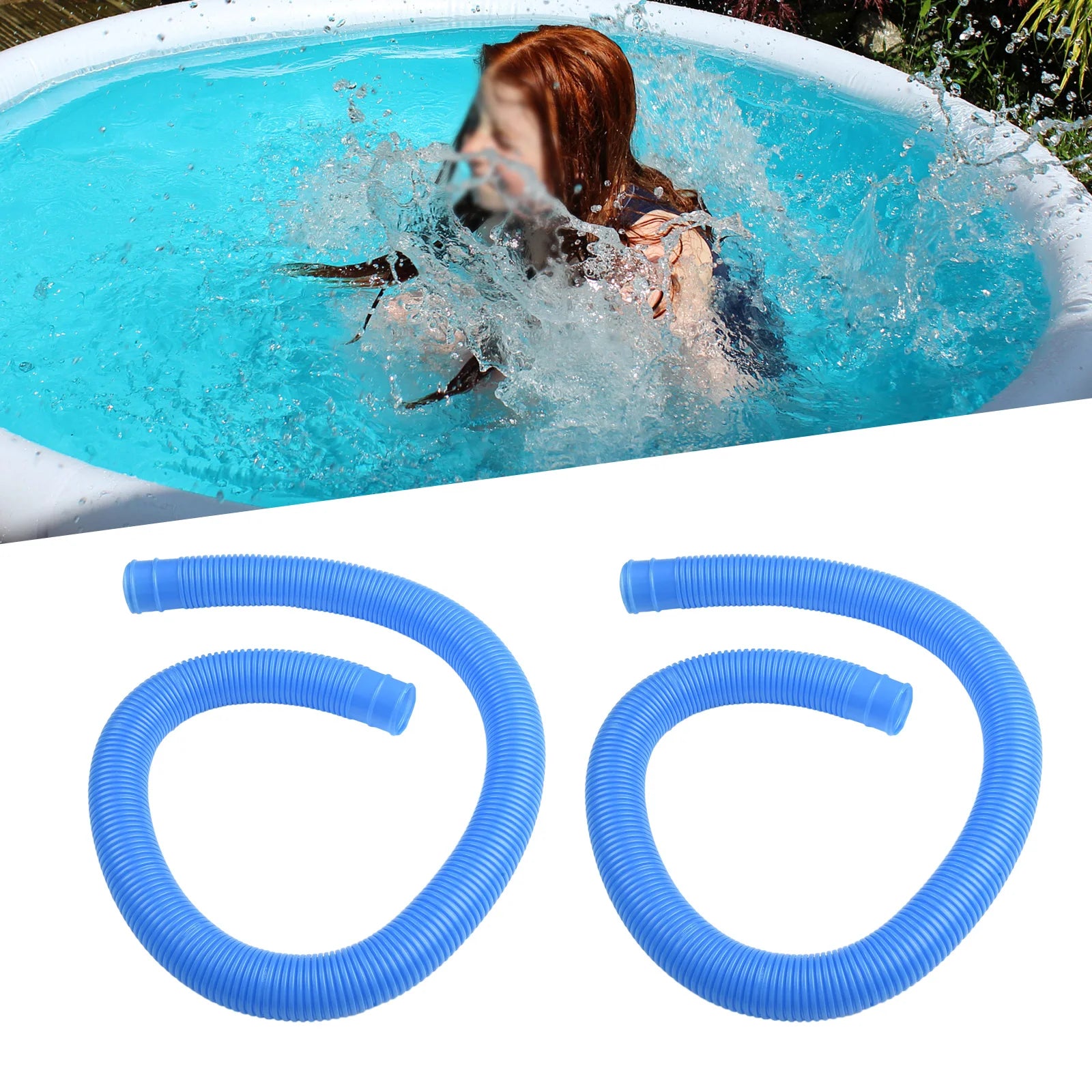 2 X 32mm Pool Hose For Intex 1-1/4Inch Accessory Hose Above Ground Pool Pump Replacement Hot Tubs Flexible Hose Qme