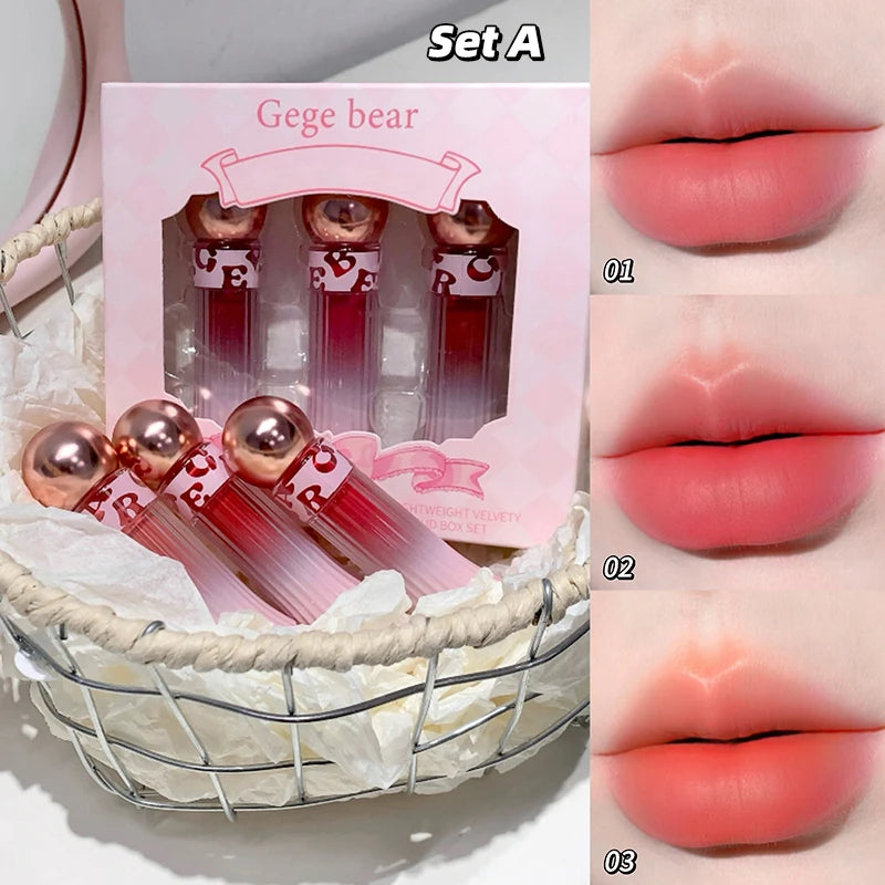 Gege Bear Velvet Mist Lip Glaze Matte Clay Long-lasting Non-drying Qme GX1388TH-A