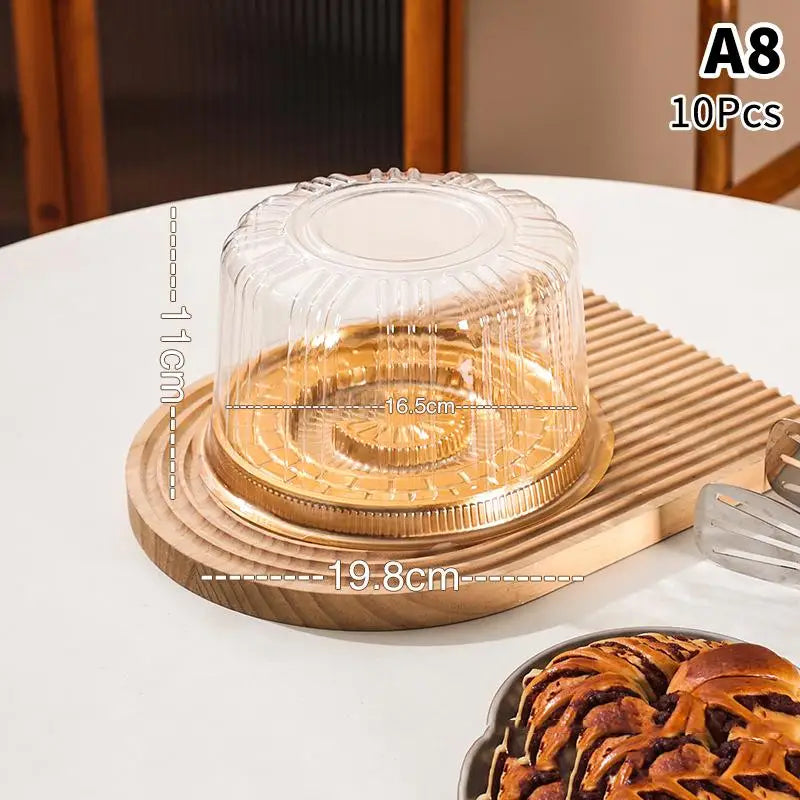 Round Shape Cheese Mousse Packing Boxes Food 4 6 8 Reusable Qme A8