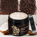 Travel-Size Curl Cream 50g - Coconut Oil Leave-In, Frizz Control & Definition, Non-Sticky for All Hair Types Qme Smoothing & Straightening