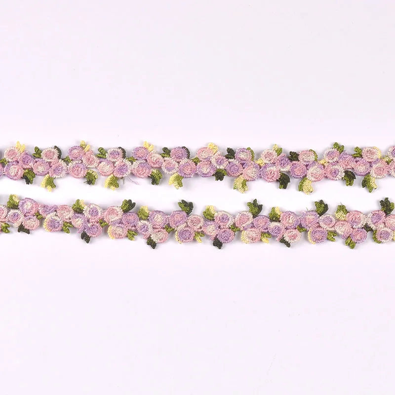 1 Yard 21mm Colorful Flower Lace Trim, Cute Rose Floral Embroidery Lace Ribbon for DIY Sewing Crafts Clothes Headbands cp3851 Qme camel 1yard