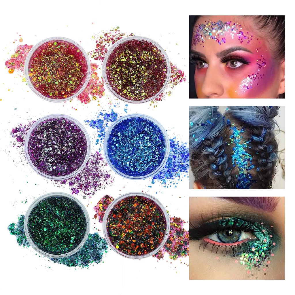 Chameleon Glitter Powder Long-lasting Waterproof Shiny Suitable Hair Qme