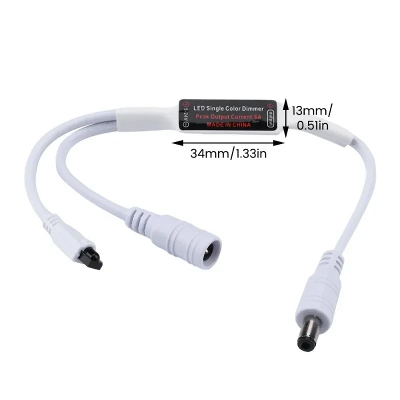 3pcs Mini Infrared Remote Control Dimmer for Single Color LED Ribbon Strip LED Tape DC5-24V 30W 72W IR 6 Key Remote Controller Qme