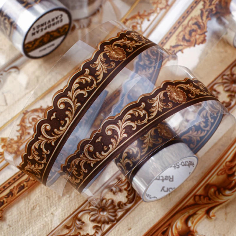 6 Rolls Royal Aesthetic Washi Tape, Versatile for Various Art Styles, Elegant Craft Supplies for Collage Artists Qme