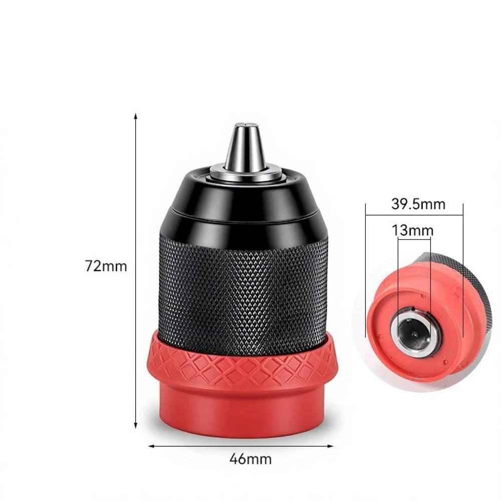 Hex Bit Conversion Connector 6.35mm Quick Release Drill Chuck Practical Accessory for Cordless Corded Electric Drills Qme Type B