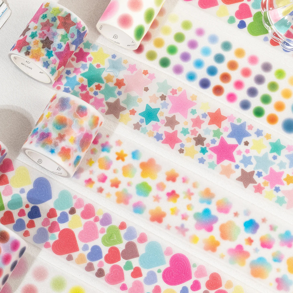 50mm*2m Cute Star pattern Washi Tape Adhesive Diary Sticker Masking Tapes Decorative Christmas DIY Creative Stationery Stickers Qme