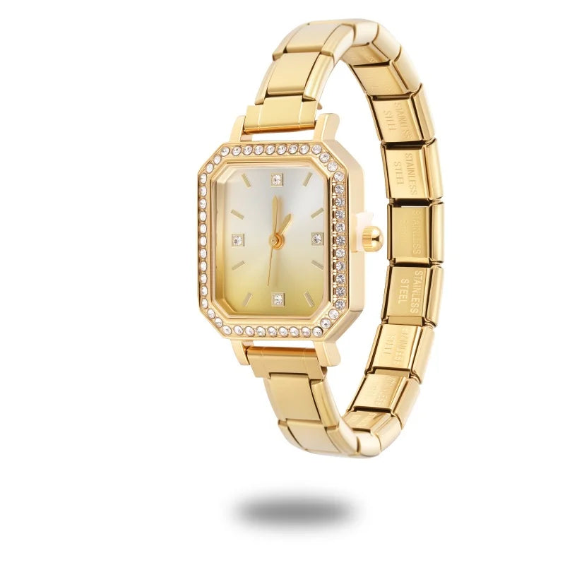 Butterfly Shape Numbers Dial Stainless Steel Watch Bracelet Men