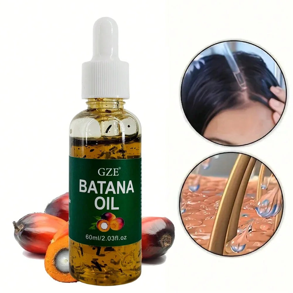GZE Batana Oil for Stronger Hair - Eliminates Split Ends, Enhances Radiance & Nourishment for All Hair Types Qme