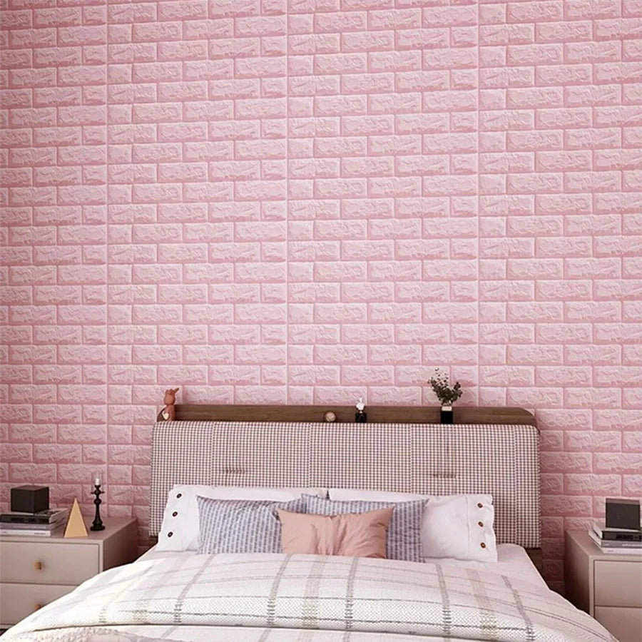 Peel Stick Wall Stickers Stereo Waterproof Wallpaper Roll Removable Qme