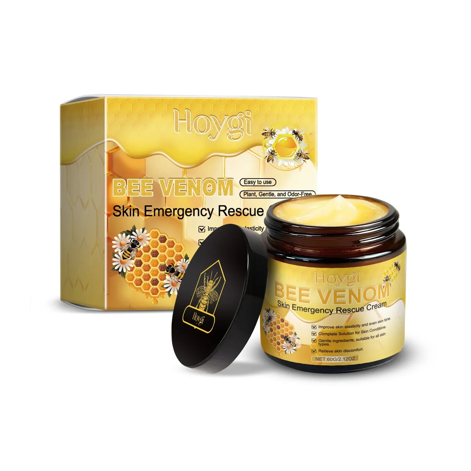 Bee Venom Face Cream Firming Lifting Soothing Lighten Redness Repair Damaged Skin Strengthen Barrier Brighten Nourish Body Cream Qme 60g boxed