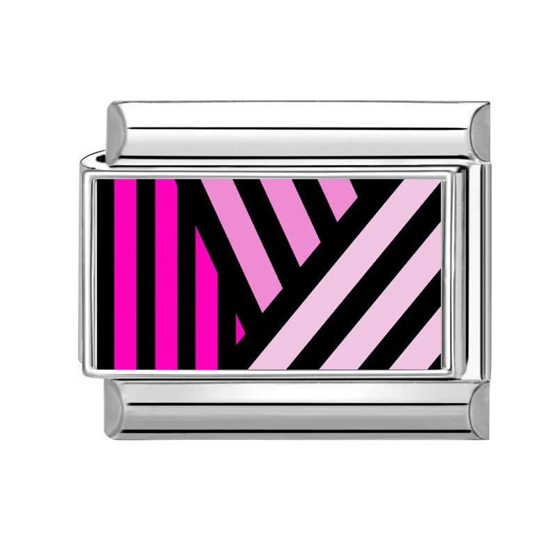 2026 Original Y2K Colorful Loving Heart Grid Flower Italian Charm Links Fit 9mm Stainless Steel Bracelet Women DIY Making Gift Qme Style 9