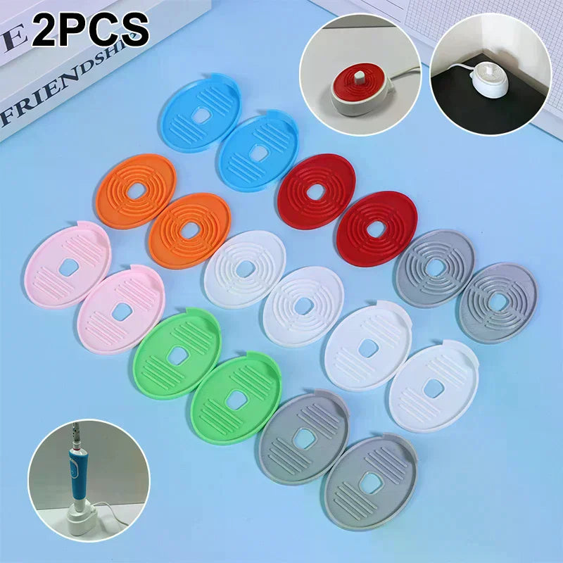 2Pcs Electric Toothbrush Charging Protective Mat Durable Drain Tray Waterproof Base Mat Electric Toothbrush Charging Accessories Qme