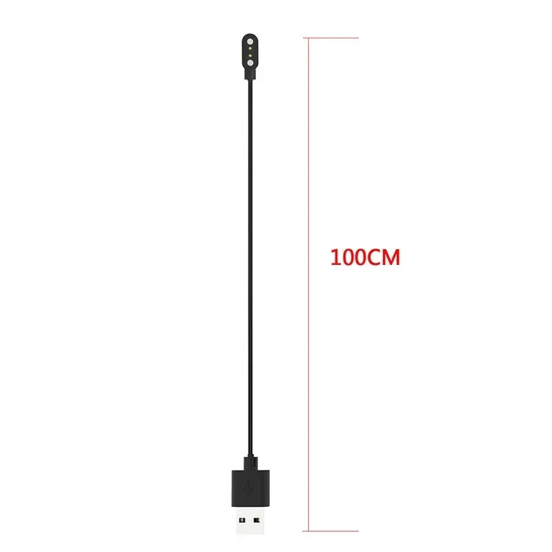 Magnetic Charge Charging Cable for Smart Watch with Magnetics Plug for 2 Pins Distances 4mm Black Novel Power Charger Cables Qme