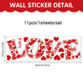1pcs Valentine's Day Atmosphere Decorative Stickers,Heart-shaped Stickers For Glass Windows And Display Windows, Window Stickers Qme A5