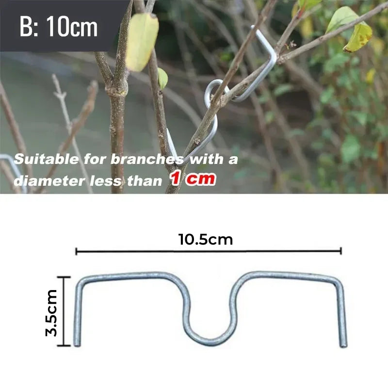 10/30Pcs Fruit Tree Branch Shape Fixator M-Type Branch Trainer Angle Benders Reusable Fruit Tree Support Holder Vine Trainers Qme B-10cm 30Pcs