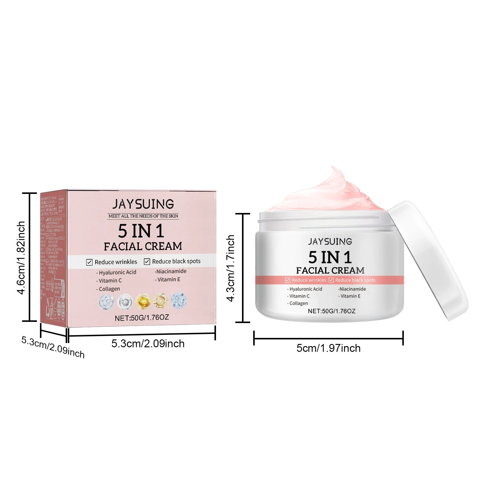 5-in-1 Skincare Set Firming Facial Serum Anti Aging Face Cream Collagen Eye Patches Moisturising Brightening Shrink Pores Skin Qme Facial Cream