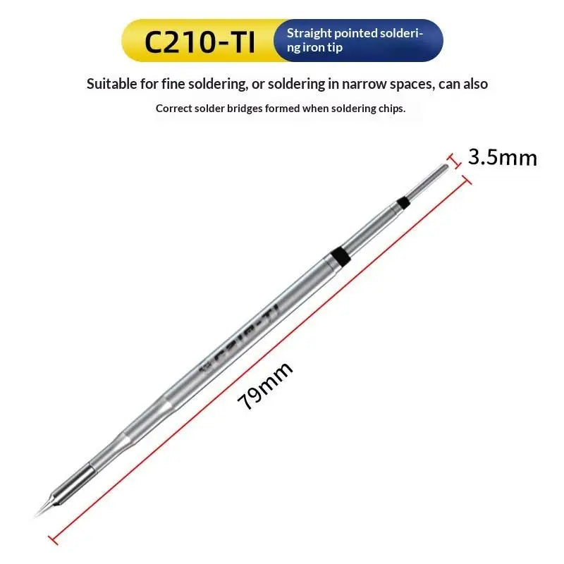 1Pc C210 Sereis Soldering Iron Tips C210-TS/TI/SK Replace Tip Universal Compatible T210 Soldering Station Welding Tools. Qme A1 1pc