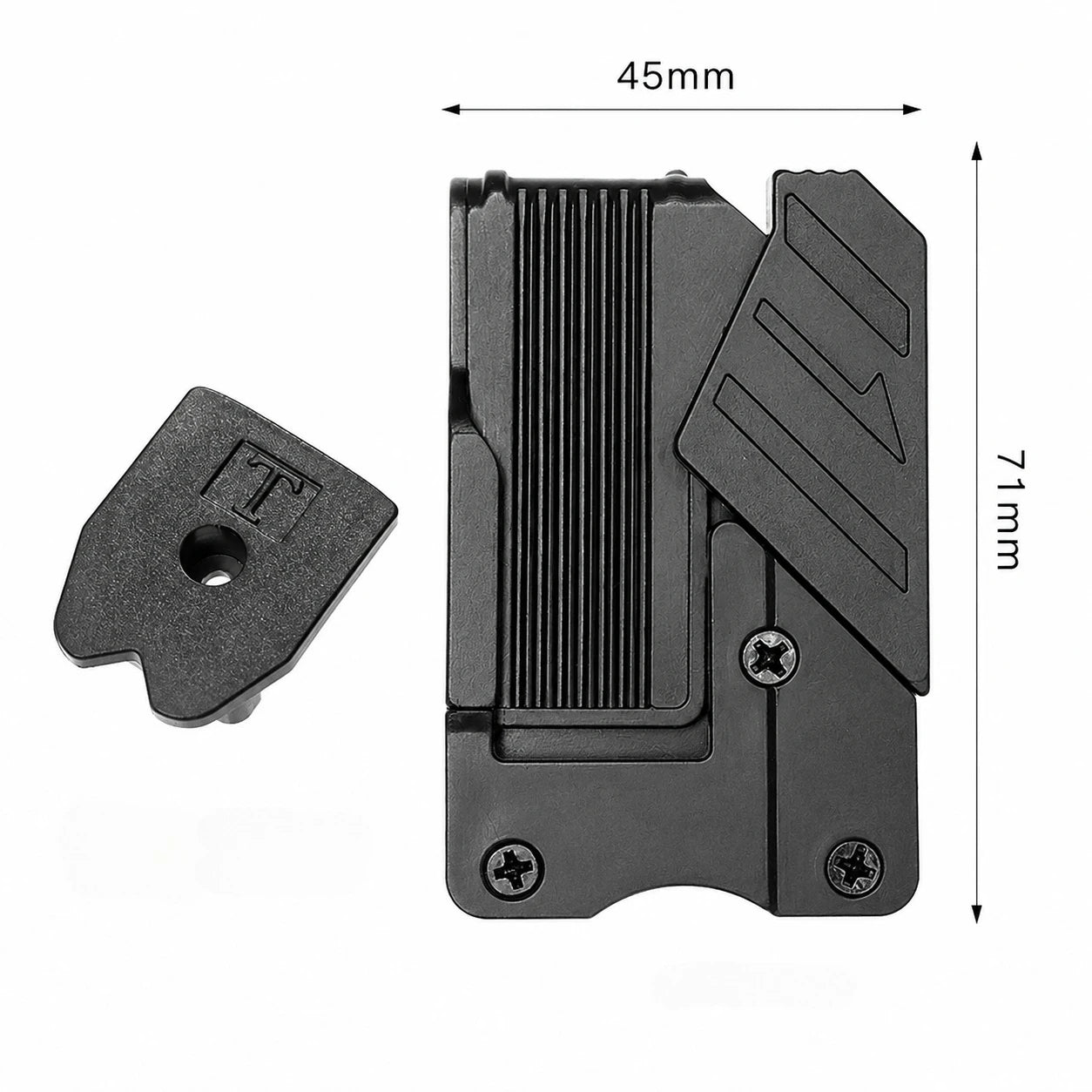 Universal Tool Belt Clip with Quick Release Buckle Durable Hook for Hanging Tape Measure in Daily Repair and Maintenance Work Qme A-Black