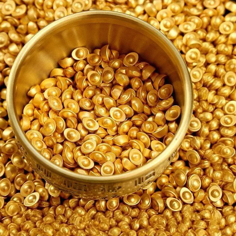 100/200PCS Gold Mini Gold Dollars Attract Wealth Luck Charms Miniature Gold Ingots Handicrafts Props DIY Qme