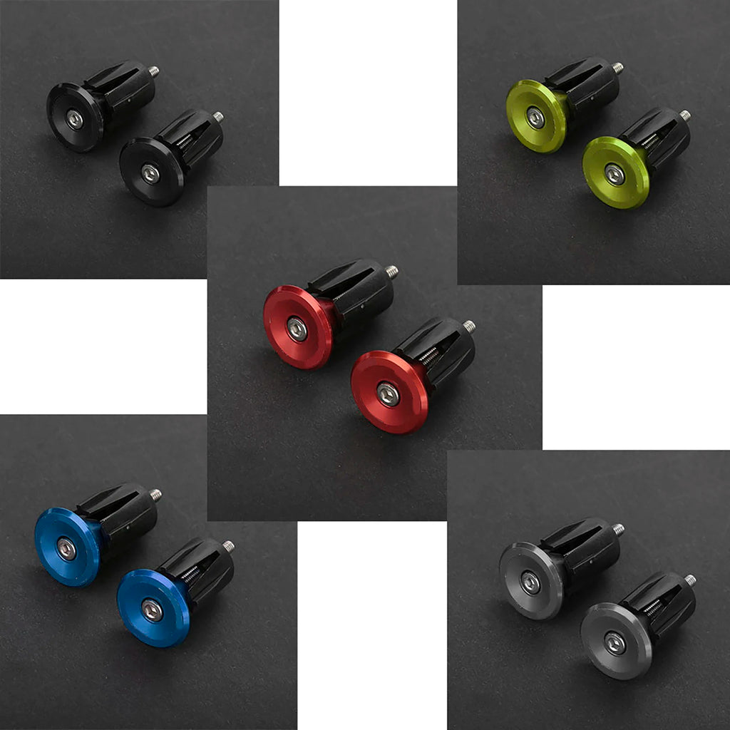 1 Pair Aluminum Alloy Bike Handlebar Handle Grip Bar End Plug Parts Bar End Plugs Handlebar Plugs Bike Bar End Plug Qme