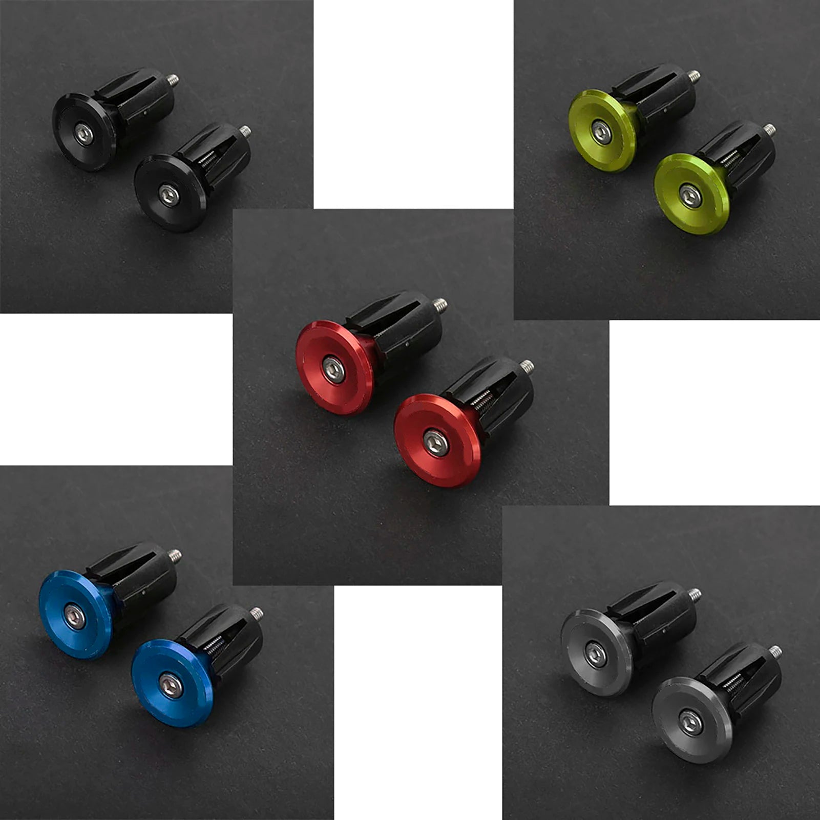 1 Pair Aluminum Alloy Bike Handlebar Handle Grip Bar End Plug Parts Bar End Plugs Handlebar Plugs Bike Bar End Plug Qme