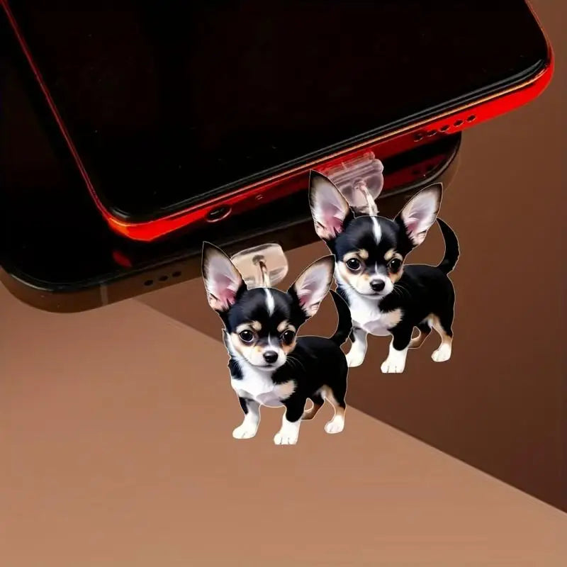 Acrylic Flat Animal 2D Dust Plug Pendant Iphone Type-c Connectors Qme
