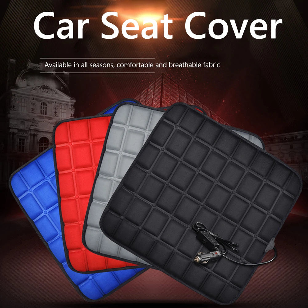 Winter Heated Car Seat Cover 5V/12V Heating Warmer Car Seat Cushion Auto Universal Protector Cloak Cover Pads for Car Accessorie Qme