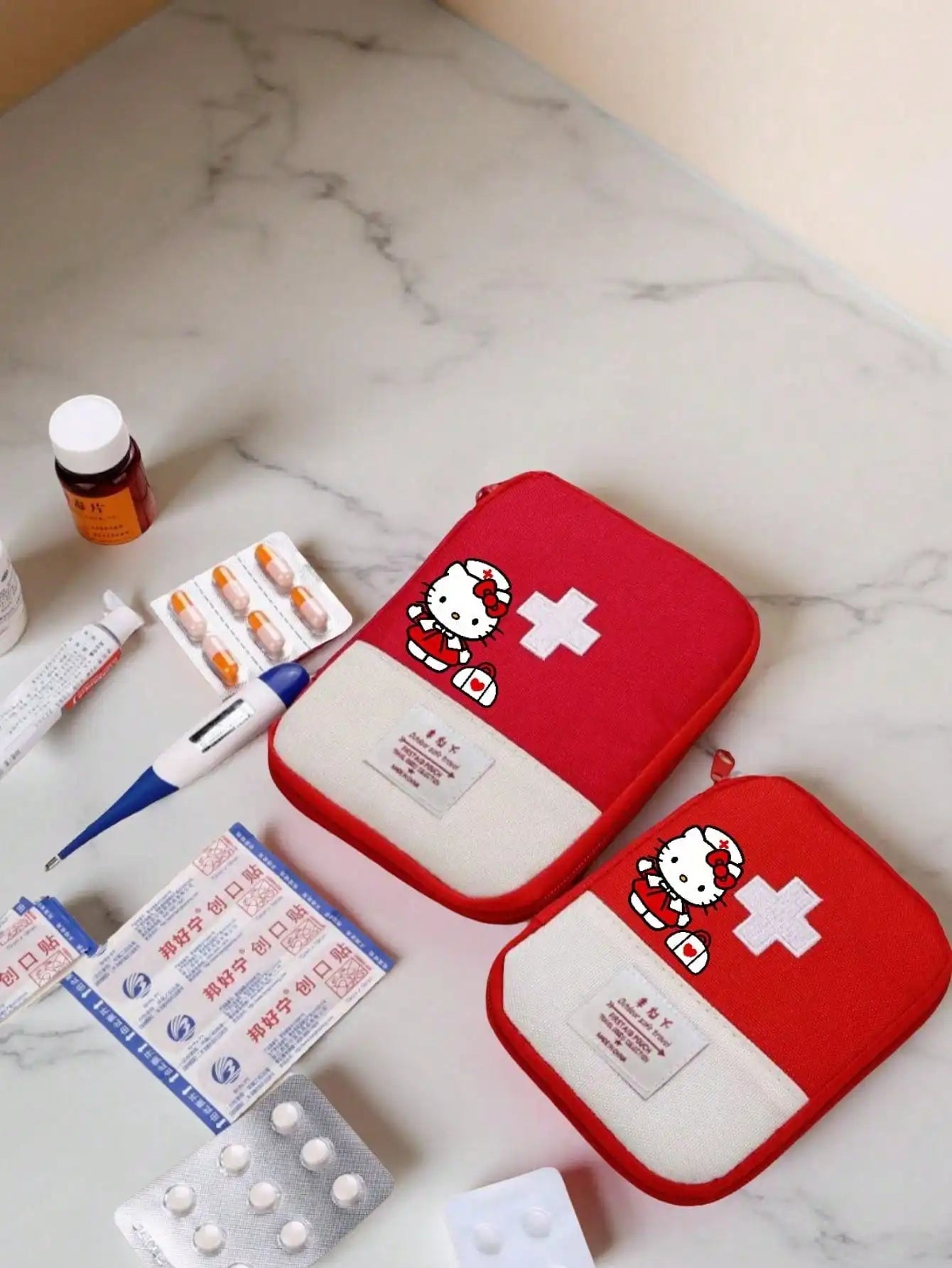 1 Portable First Aid Bag Storage Outdoor Camping Hiking Home School Qme