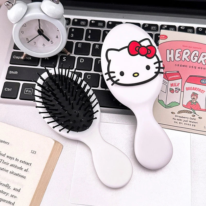 Hello Kitty Cartoon Folding Air-Cushion Comb Mini Portable Air-Cushion Comb Anti-Static Plastic Hair Comb Qme