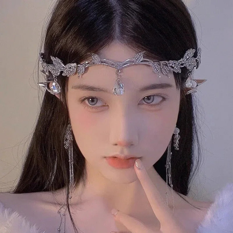Creative Shape Fashion Gifts Elf Crown Eyebrows Heart-shaped Ethnic Qme