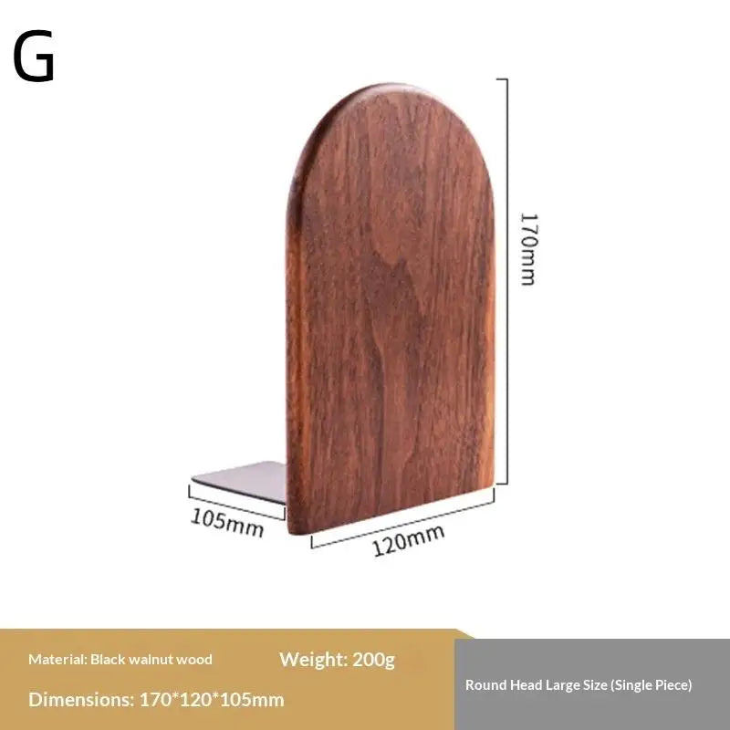 Nature Wooden Bookends Desktop Bookshelf Desk Organizer Office Home Qme G