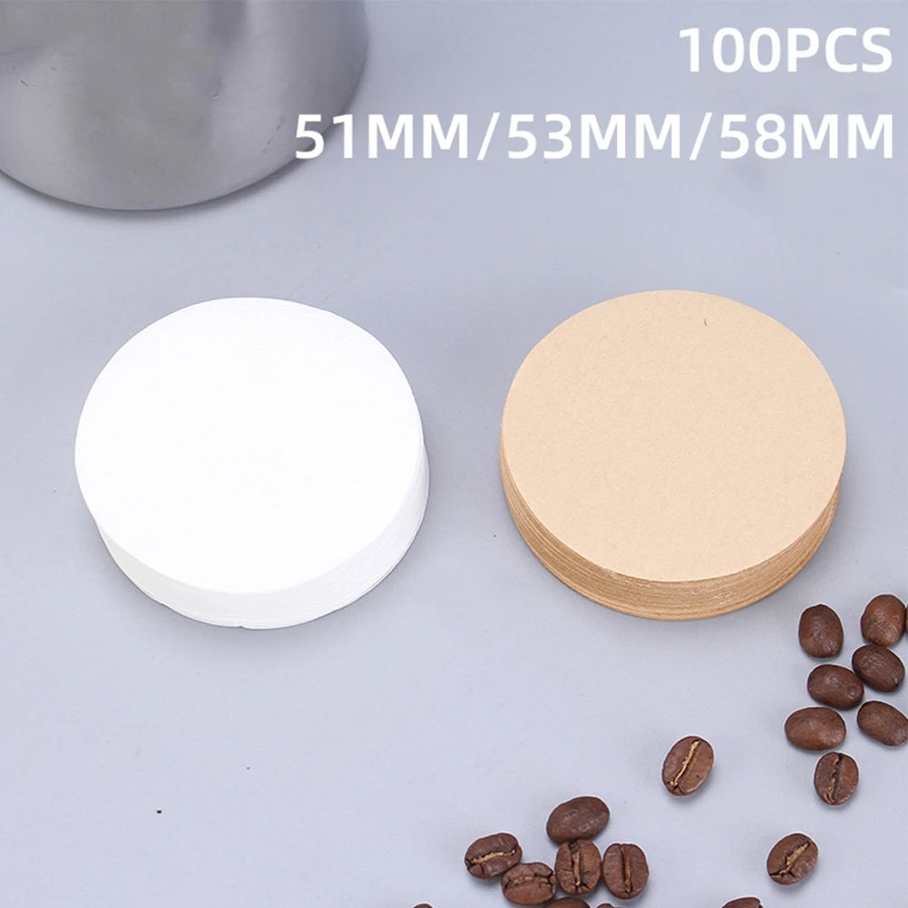 Coffee Powder Bowl Filters 51 53 Espresso Maker White Brown Raw Wood Qme