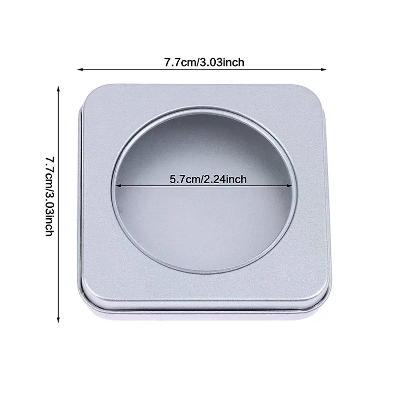 1 Press Nail Storage Boxes Case Tin Box Windowed Fake Organizer Qme