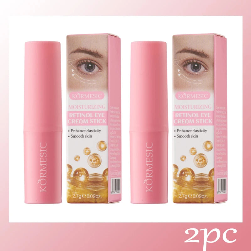 Retinol Eye Cream Stick Reduce Dark Circles Under the Eyes Moisturizing Lifting Firming Eyes Cream Eye Skin Care Products Qme 2pc