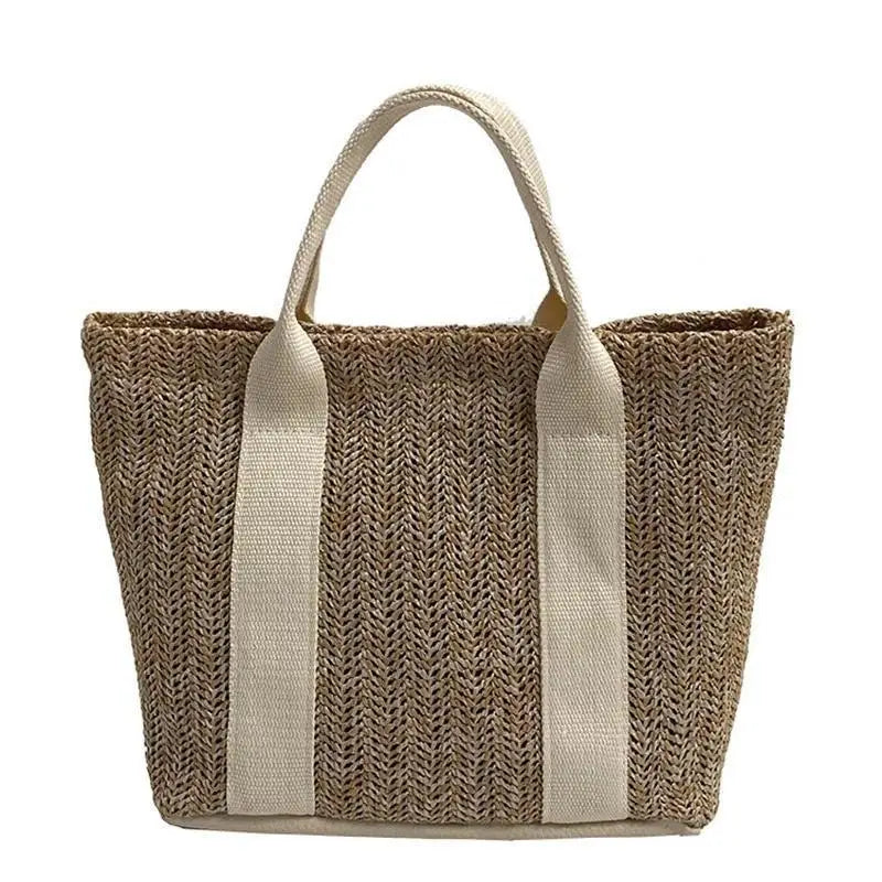 Handwoven Straw Shoulder Crossbody Bag Large Capacity Summer Women Qme