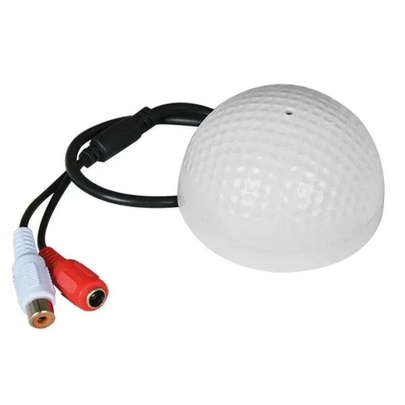 Audio Monitoring MIC Sound Pickup Microphone Audio Pickup Half Ball Sound Monitor for CCTV Surveillance Security Camera Qme