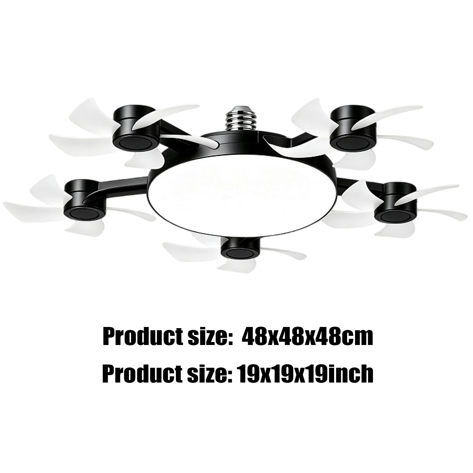 Smart E27 Ceiling Fan Light Remote Dimming Silent LED Drone Ceiling Lamp Home Decor Bedroom Dining Living Room Study Fan Lamp ﻿ Qme