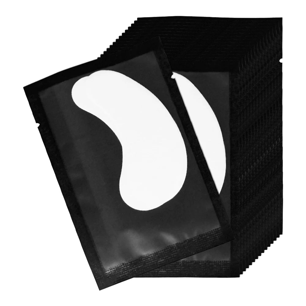 100pairs Paper Patches Eyelash Under Eye Pads Lash Extension Tips Qme Black 100Pairs