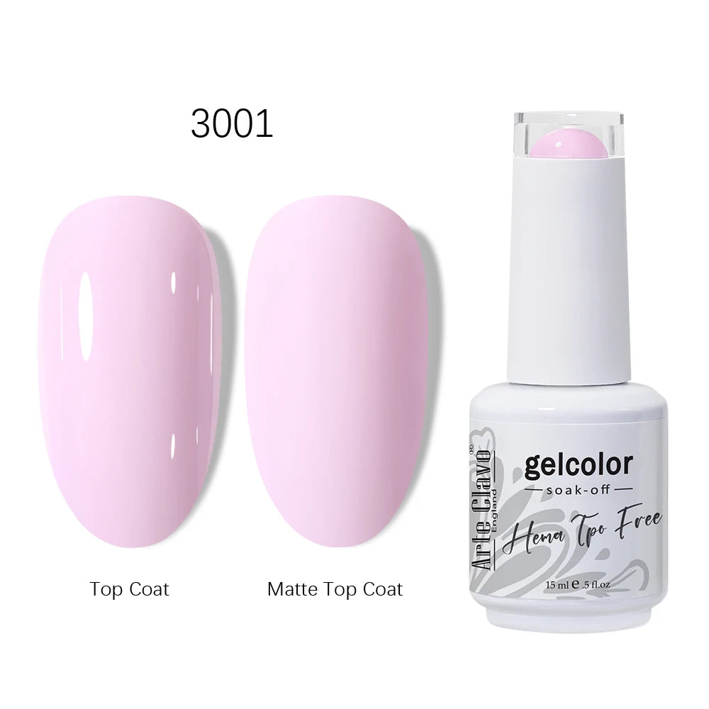 Arte Clavo HEMA TPO Gel Nail Polish Pink Series Semi Permanent Soak