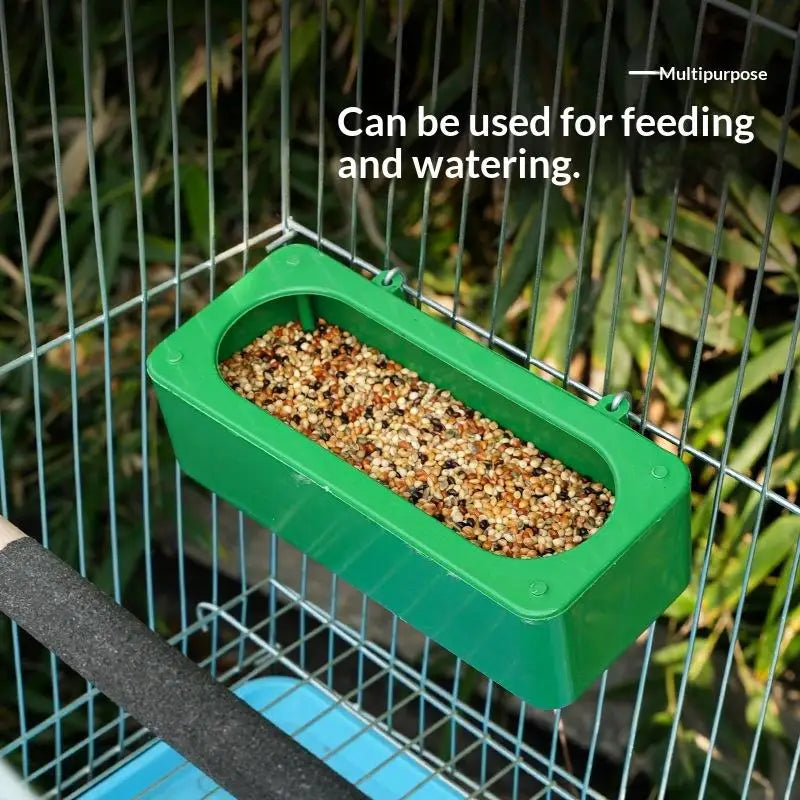Parakeets Bird Cage Accessories Supplies Hanging Parrot Pigeon Feeder Qme