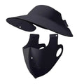 Sunscreen Face Mask Sun Visor Hat UPF 50+ Summer Cover Full Qme Black