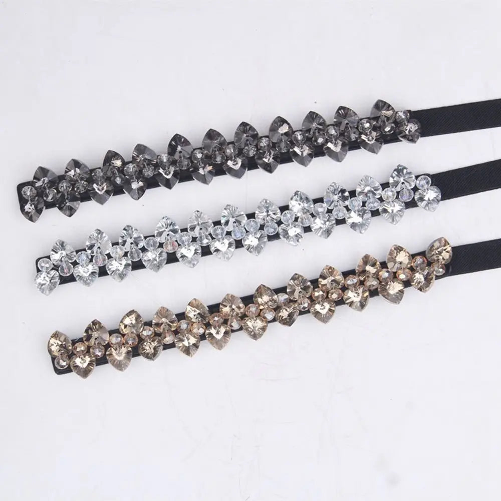 Rhinestone Shine All-match Adjustable Waistband Women Waist Belt Waist Corset Belts Crystal Elastic Belt Elastic Cummerbunds Qme