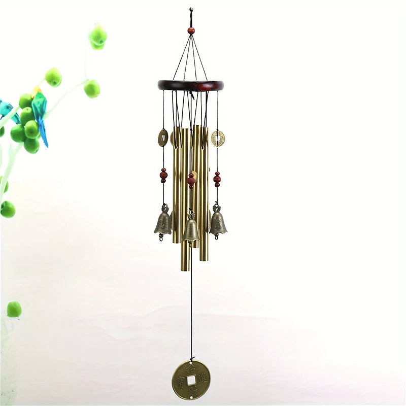 Home Garden Decor Hanging Wind Chime Symbol Good Luck Large Tubes Qme