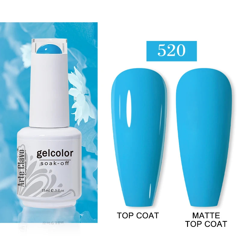 Arte Clavo15ml Gel Nail Polish Art 65 Colors Colorful Soak Off UV