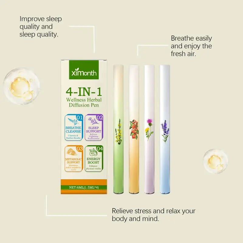 Herbal Purifier Diffuser 1 Mullein Thyme Mint Guarana Breathing Qme