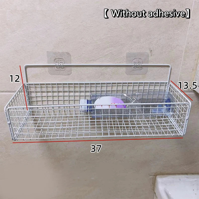 Kitchen And Bathroom Storage Rack No Drilling Required Wall-Mounted Storage Rack Qme A9